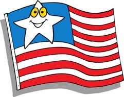 American national flag clipart