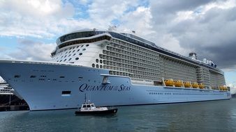 large cruise ship on the water