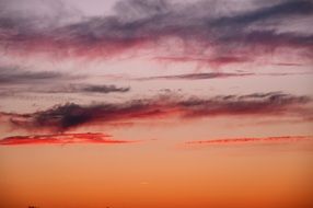 Evening red sky