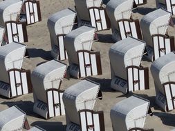 beach chairs on an island in the Baltic Sea