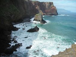 Madeira east coast ocean