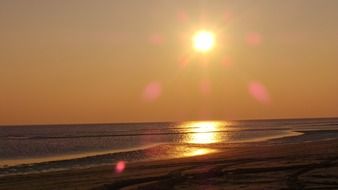 Sunset on water