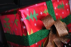 Christmas gift with a bow
