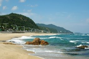 jeongdongjin beach in summertime