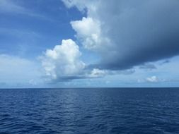clouds over the ocean in Palau