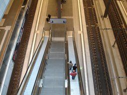 metro escalator underground scene