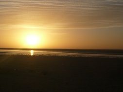 Sunset in the dakhla, morocco