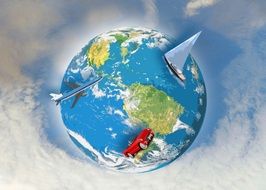 world trip agency as a logo
