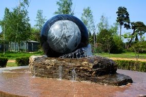 modern art, fountain at park, korea