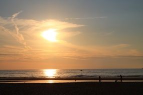 summer sunset over the north sea coast