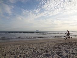 very beautiful bike on beach