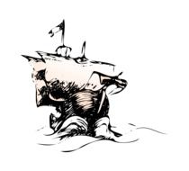 cartoon viking ship