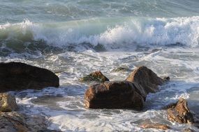 stones among the waves