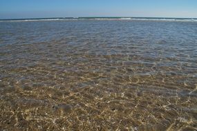clear water glistens in the sun