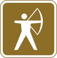 archery tourist sign