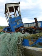 abandoned fishing ship