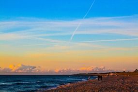 beach near the baltic sea during sunset