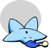 painted sleeping blue star
