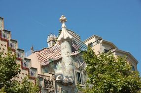 Gaudi house as a landmark in Barcelona