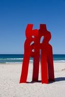 abstract red sculpture