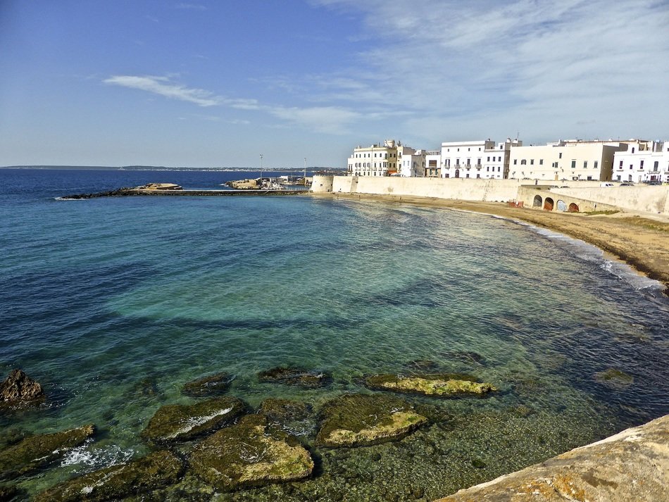 tranquil view of inlet to bay, italy, galipoli