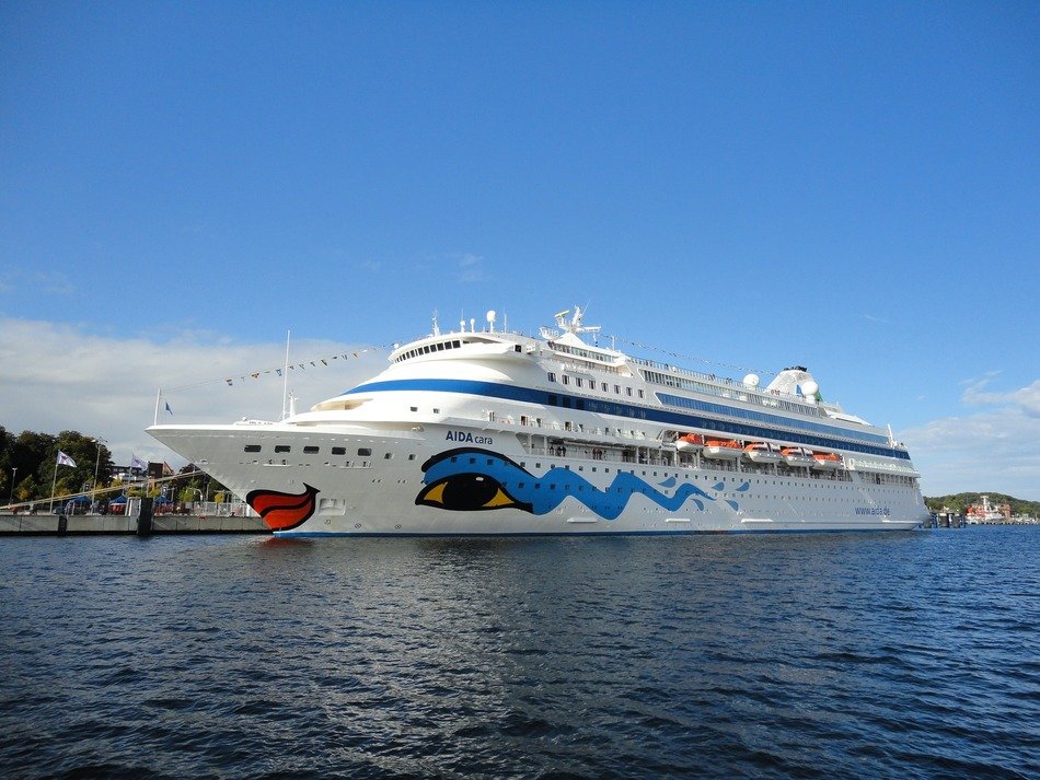 funny cruise ship on the Baltic Sea