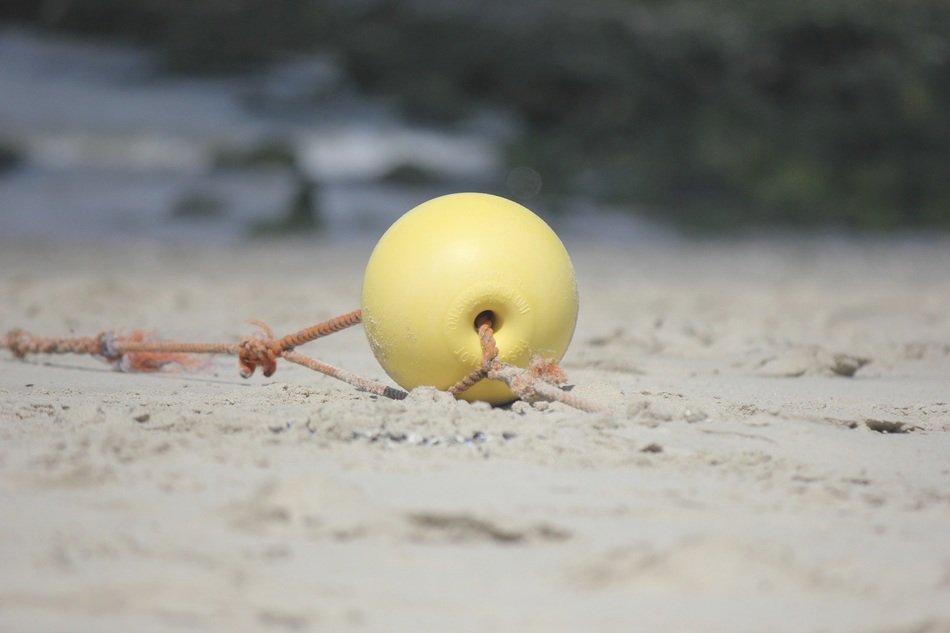 yellow plastic ball