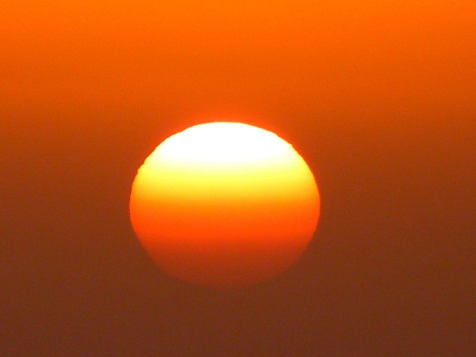 the sun at sunset in Jordan