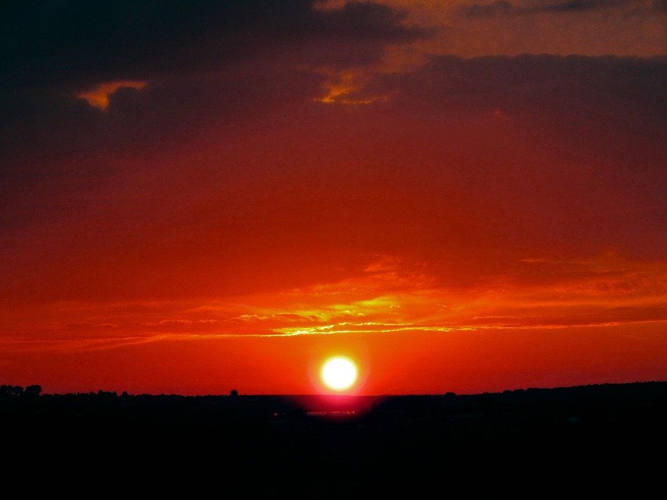 red dawn over Africa