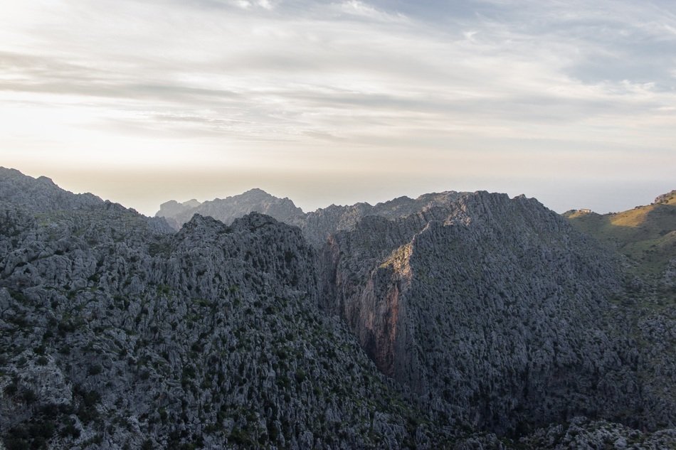 beautiful sunset in the mountains