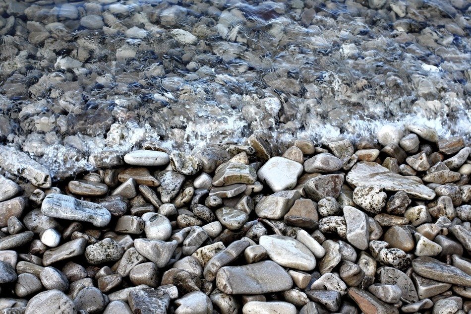 water lapping stones