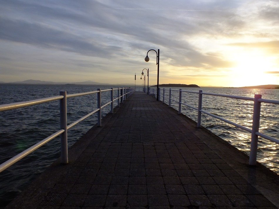 pier stretching into the ocean