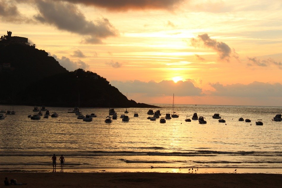 sunset in San Sebastián
