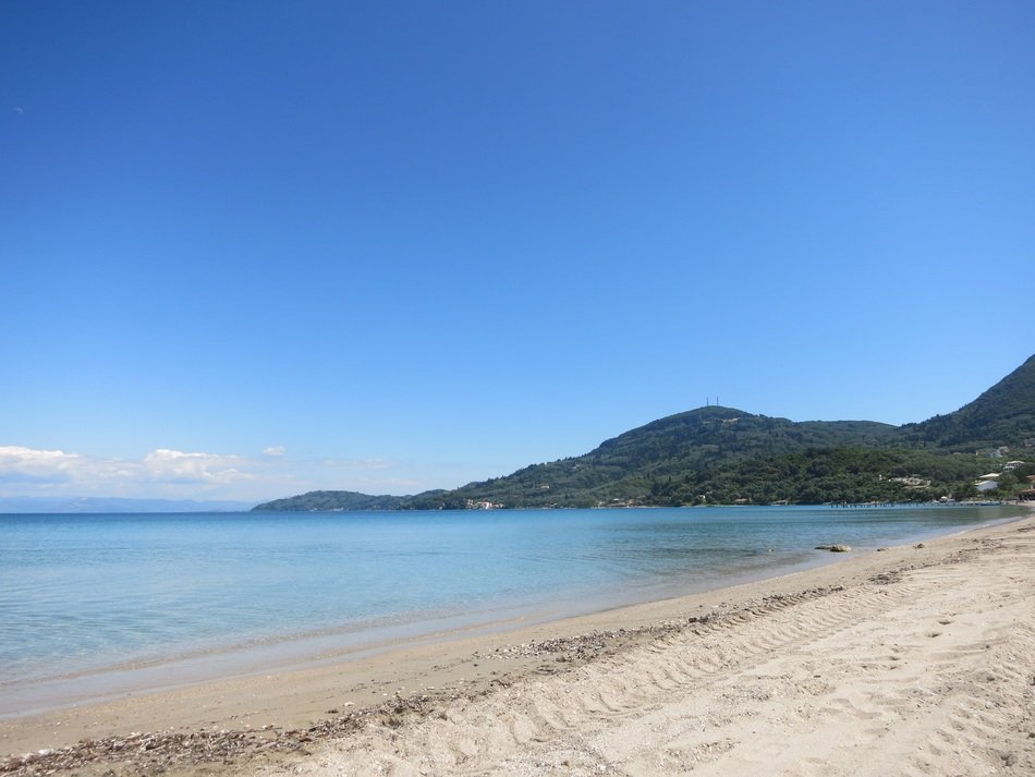 beach near the ocean in Kerkyra