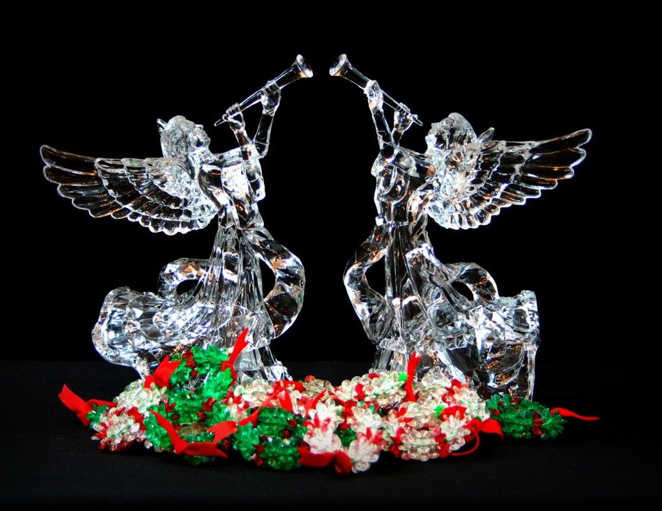 Christmas angels glass ornaments