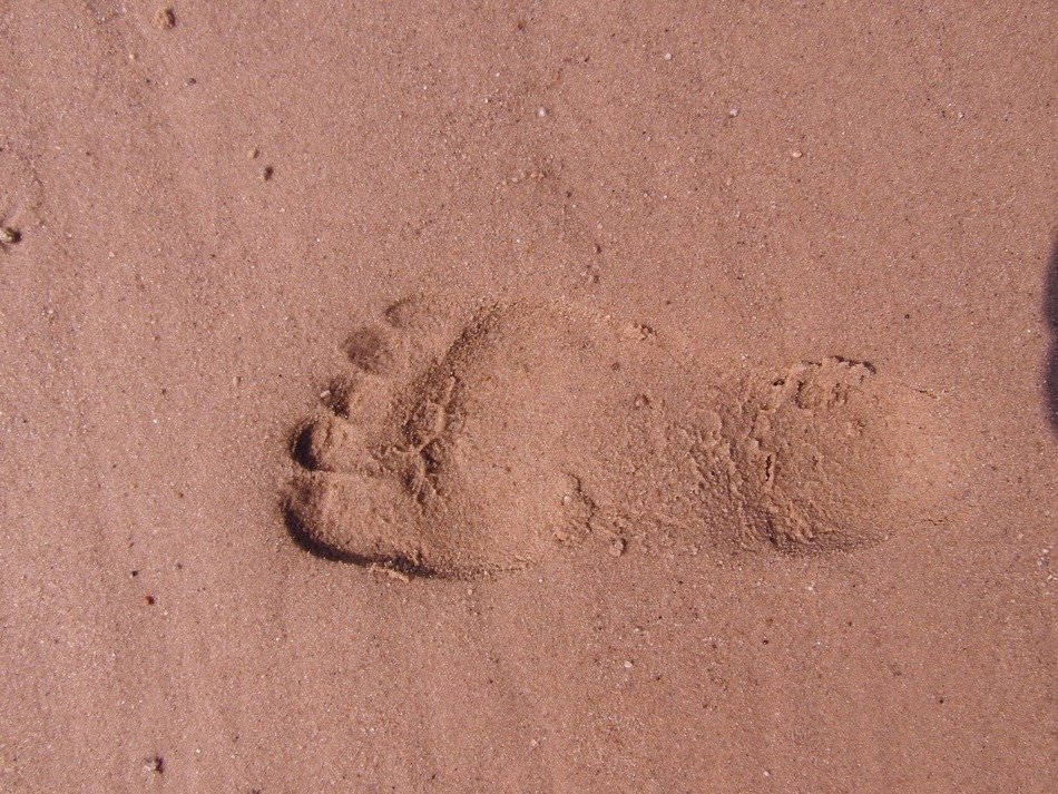 footprint on the sand