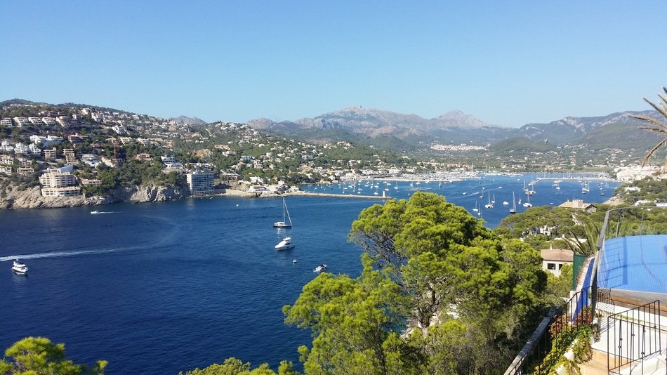 panorama of the coast in Andrich in Mallorca