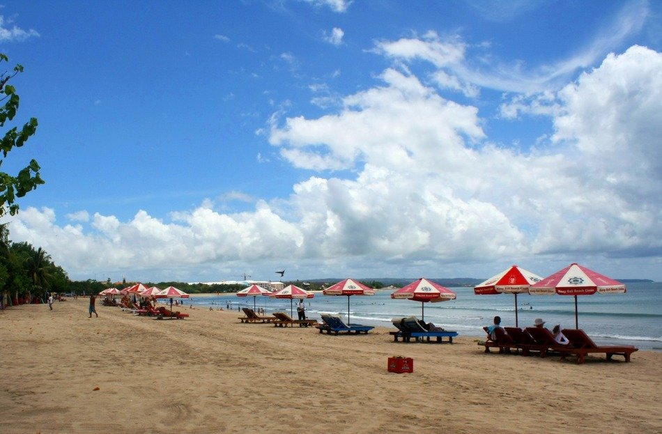 Beach for relaxation in indonesia