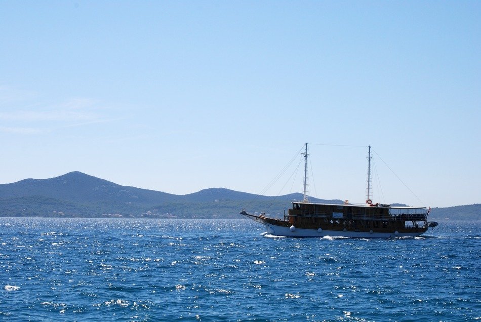 Boat in Adriatic ocean