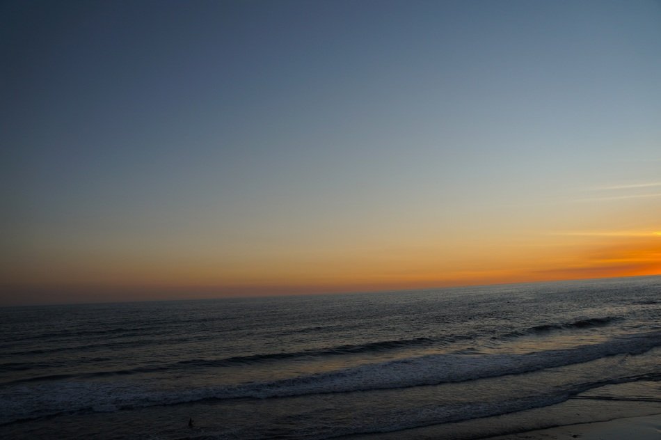 sunset over wow beach