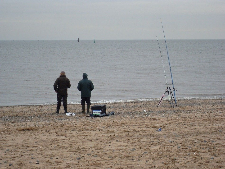 fishermen ashore in cold weather in england