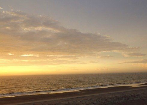 Sunrise over the beach in Charleston