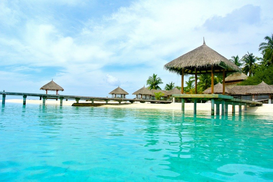 landscape of the Maldives resorts