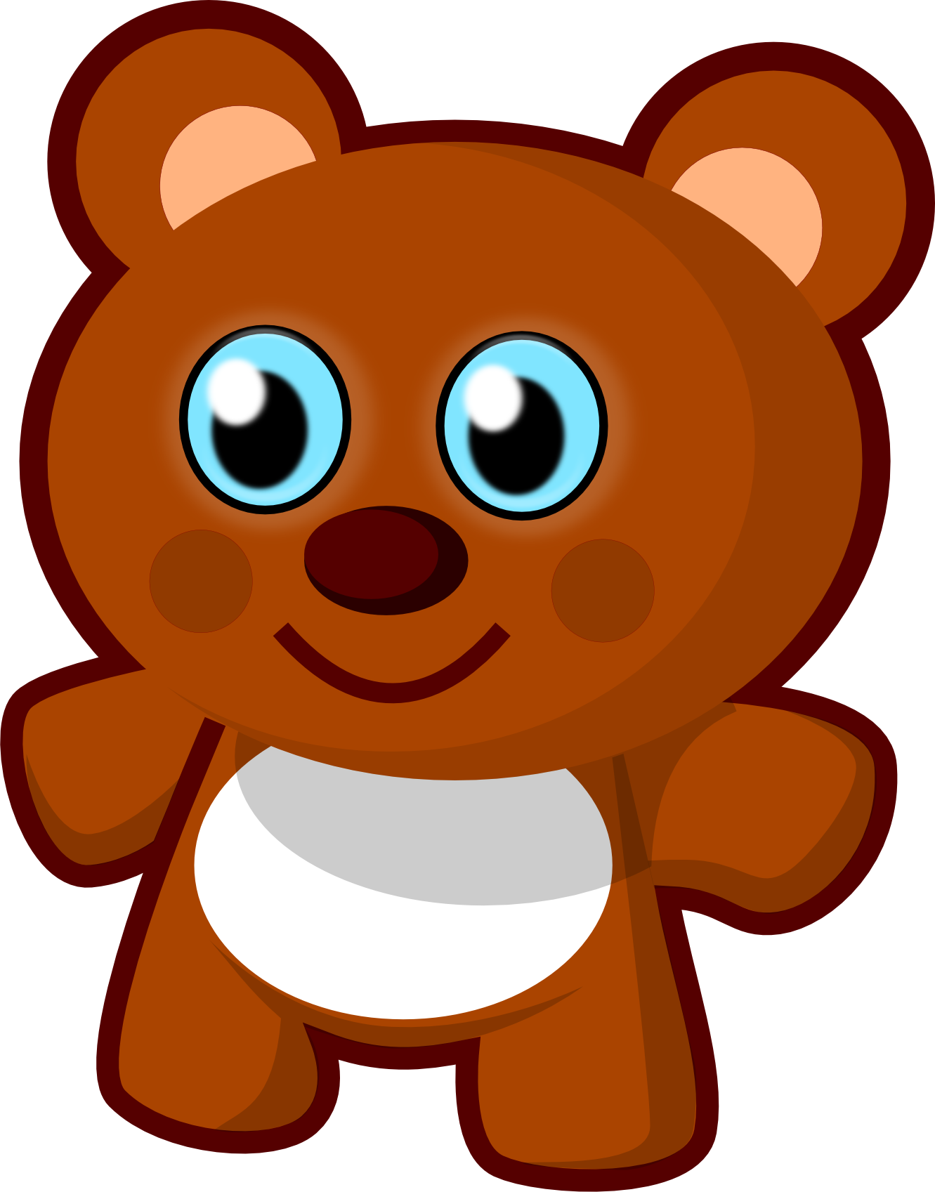 Cartoon bear with blue eyes free image download