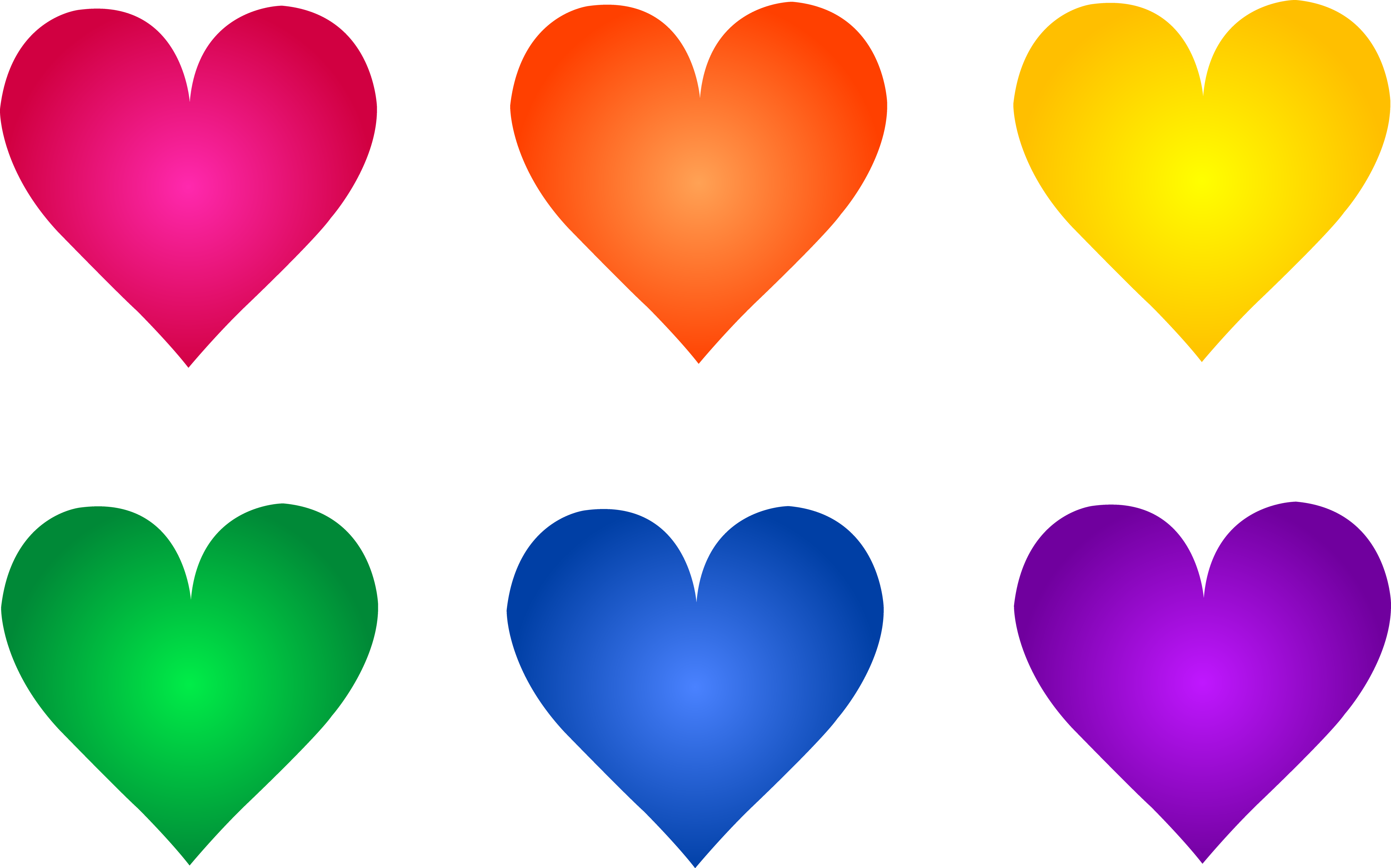 Colorful Hearts drawing free image download