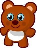 cartoon bear with blue eyes