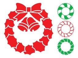 graphic Christmas wreaths