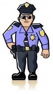 drawing of a policeman on a white background