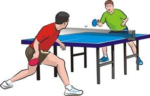 table tennis drawing