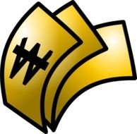 Gold Theme Money Wons At Clkercom Vector Online